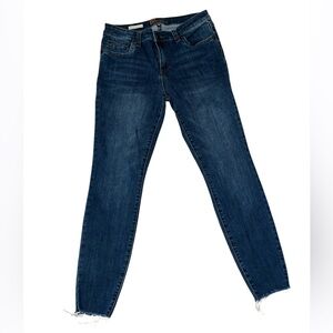 Kut from the Kloth Womens Carlo Ankle Skinny Jeans High Rise Raw Hem